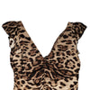 Dolce & Gabbana Brown Leopard Sleeveless Sheath Midi Dress