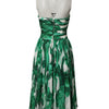 Dolce & Gabbana Green Pineapple Embellished BananaLeaf Dress