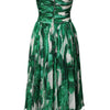 Dolce & Gabbana Green Pineapple Embellished BananaLeaf Dress