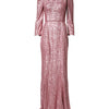 Dolce & Gabbana Pink Sequinned Mermaid Long Gown Dress