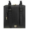 PINKO Black Calf Leather Bos Taurus Shoulder Bag