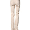 Dolce & Gabbana Beige Low Waist Cotton Slim Fit Denim Trousers Jeans