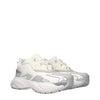 Versace White Fabric Chunky Sneakers