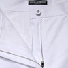 Dolce & Gabbana White Cotton High Waist WideLeg Cropped Pants