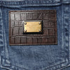 Dolce & Gabbana Blue Distressed Washed Logo GRACE Denim Jeans