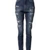 Dolce & Gabbana Blue Distressed Washed Logo GRACE Denim Jeans