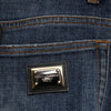 Dolce & Gabbana Blue Cotton Rhinestone Embellish Denim Jeans