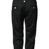 Dolce & Gabbana Black Wool Stripes Cropped Trouser Pants
