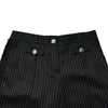 Dolce & Gabbana Black Wool Stripes Cropped Trouser Pants
