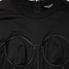 Dolce & Gabbana Black Cotton Bustier Corset Short Sleeves T-shirt