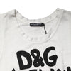 Dolce & Gabbana White Graphic CrewNeck Sleeveless Tank T-shirt