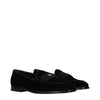 Dolce & Gabbana Black Velvet Slip-On Loafers