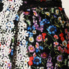 Dolce & Gabbana Black Floral Lace Cotton HighWaist Mini Skirt