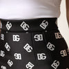 Dolce & Gabbana Black Dg Logo Pencil Cut High Waist Mini Skirt