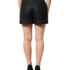 Dolce & Gabbana Black Polyester Casual High Waist Mini Shorts