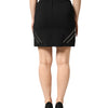 Dolce & Gabbana Black Polyester Zipper High Waist Mini Skirt