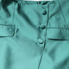 Dolce & Gabbana Green Polyester Button High Waist Mini Skirt