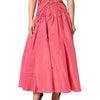Dolce & Gabbana Pink Silk Pleated High Waist Midi Skirt