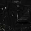 Dolce & Gabbana Black Pins Cotton Denim Hot Pants Shorts