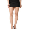 Dolce & Gabbana Black Cotton Pencil Cut High Waist Mini Skirt