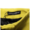 Dolce & Gabbana Yellow Wool Buttoned High Waist Mini Skirt