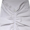 Dolce & Gabbana White Viscose Pencil Cut High Waist Mini Skirt