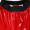 Dolce & Gabbana Glossy Red Polyester High Waist Midi Skirt