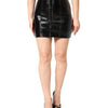 Dolce & Gabbana Black Nylon Eyelet Detail Coated Mini Skirt
