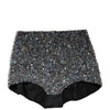 Dolce & Gabbana Multicolor Embellished High Waist Hot Pants Shorts