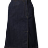 Dolce & Gabbana Dark Blue Cotton A-line Denim Midi Skirt