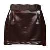 Dolce & Gabbana Dark Brown Cotton Fitted High Waist Mini Skirt