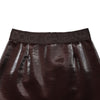 Dolce & Gabbana Dark Brown Cotton Fitted High Waist Mini Skirt