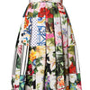 Dolce & Gabbana Multicolor Patchwork High Waist Midi Skirt