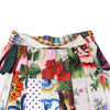 Dolce & Gabbana Multicolor Patchwork High Waist Midi Skirt