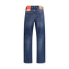 Diesel Blue Cotton Straight-Leg Jeans