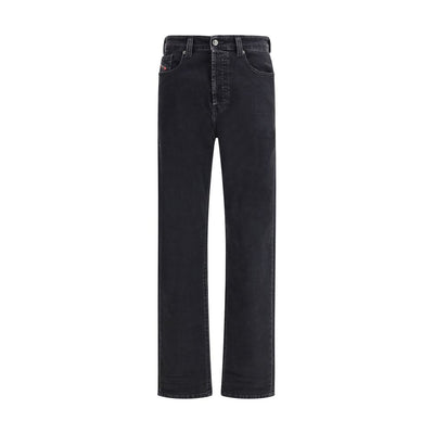 Diesel Jeans aus schwarzer Baumwolle mit Relaxed Fit