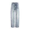 Diesel Blue Cotton Straight-Leg Jeans