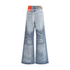 Diesel Blue Cotton Flared Jeans