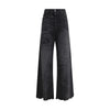 Diesel Black Cotton Relaxed Fit Jeans