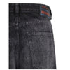 Diesel Black Cotton Relaxed Fit Jeans