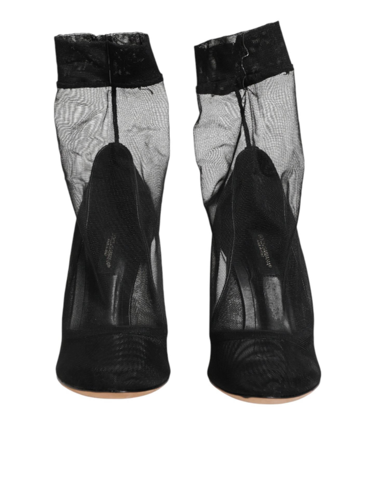 Dolce & Gabbana Black Nylon Stretch Mesh Sock Boots  Shoes