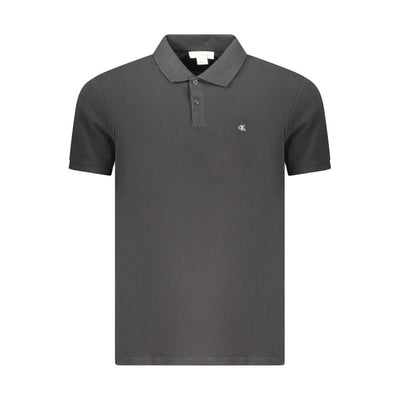 Calvin Klein Black Cotton Men Polo