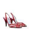 Valentino Garavani Red Leather Stiletto Heel Sandals