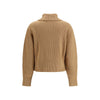 Max Mara braunes Woll-Sweatshirt