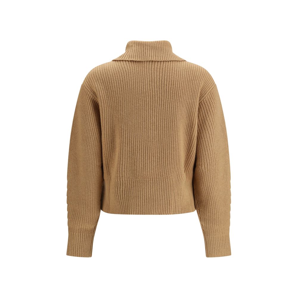 Max Mara braunes Woll-Sweatshirt