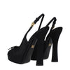 Dolce & Gabbana Black Satin High Heel Pumps