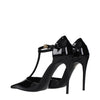 Dolce & Gabbana Black Leather High Heel Pumps
