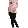 Dolce & Gabbana Pink Graphic Print Cotton Crew Neck T-shirt