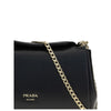 Prada Black Calf Leather Bos Taurus Shoulder Bag