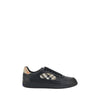 Burberry Black Calf Leather Bos Taurus Low Top Sneakers